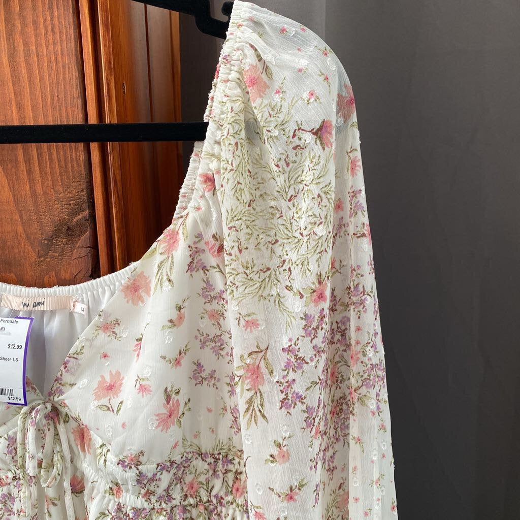 Floral Sheer LS