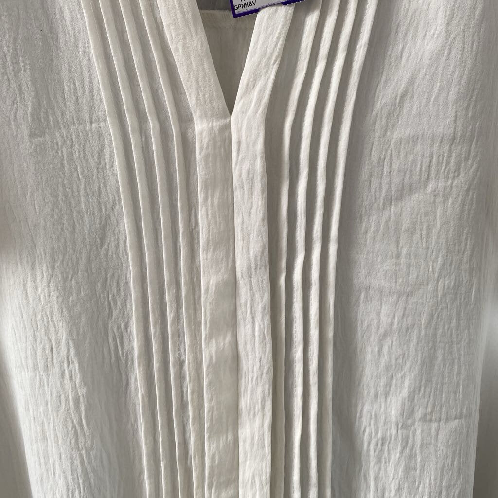 pleated Short Sleeve Blouse