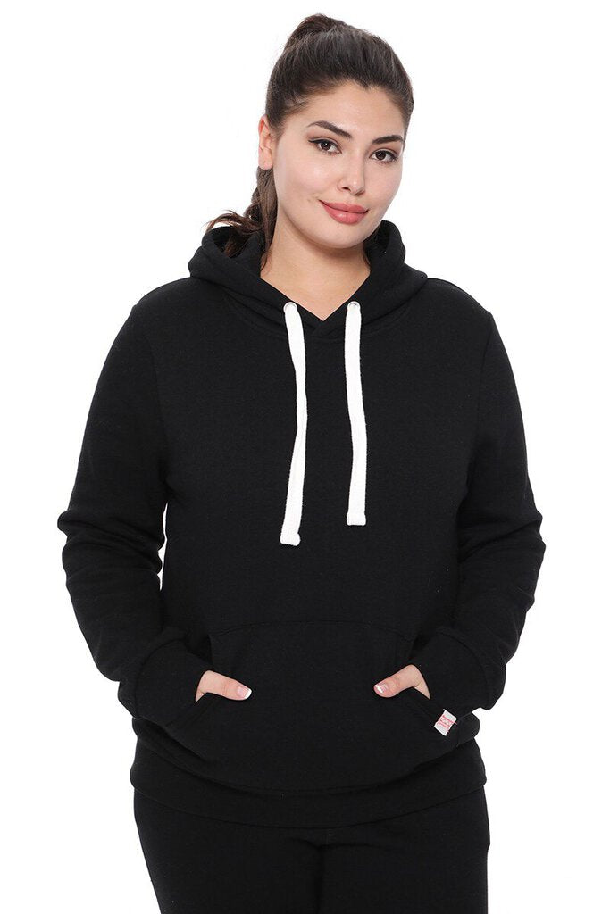 PLUS SIZE FLEECE PULLOVER HOODIE