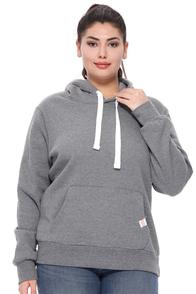 PLUS SIZE FLEECE PULLOVER HOODIE