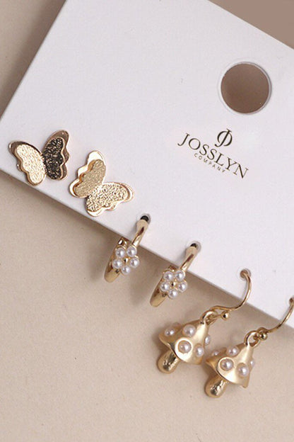 Josslyn Gold Hoop Earrings Set