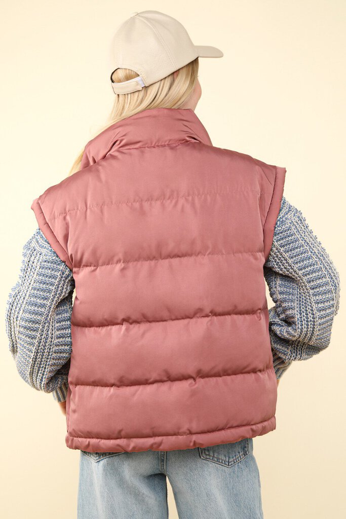 High Neck Casual Comfy Puffer Vest