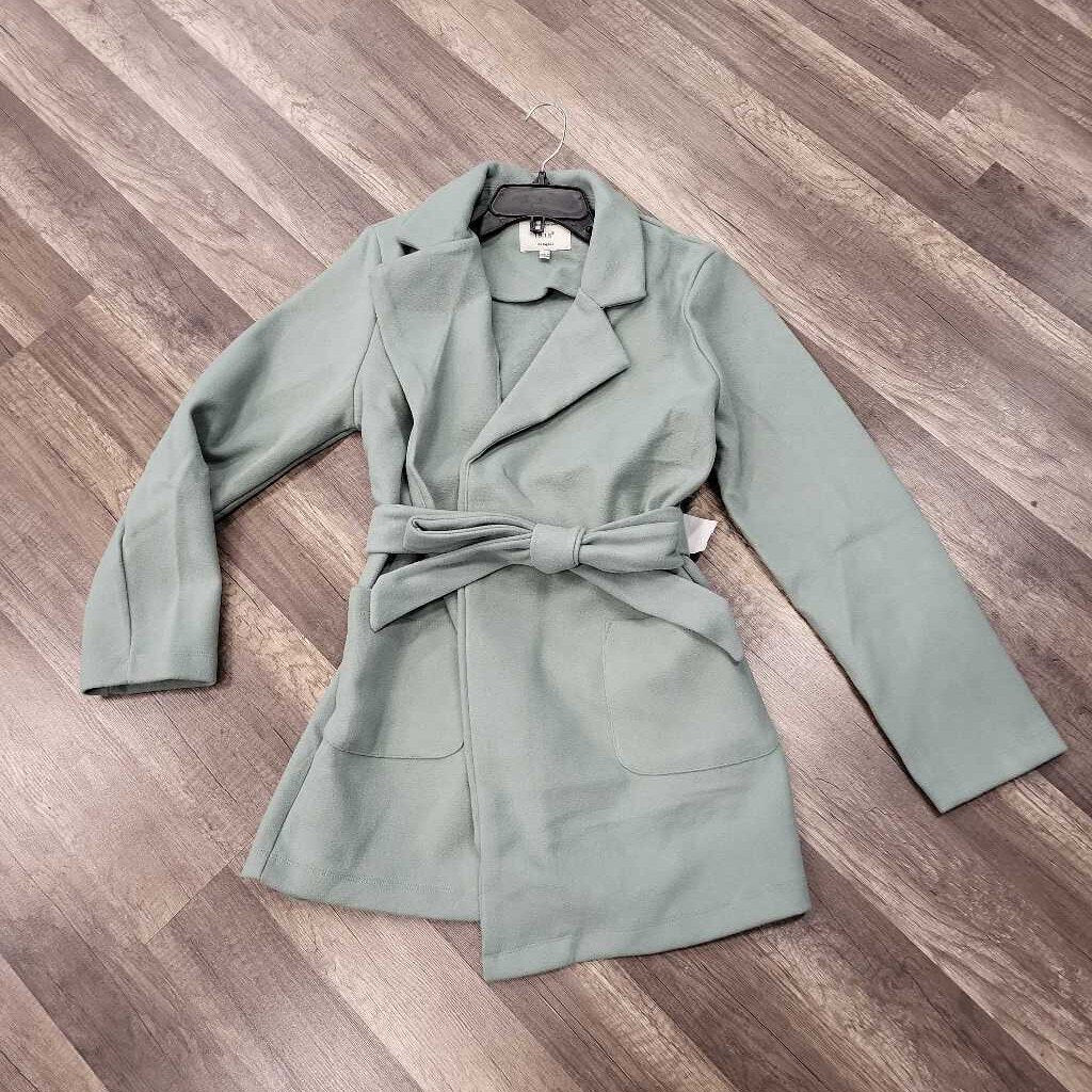 Tie-Waist Pocketed Coat