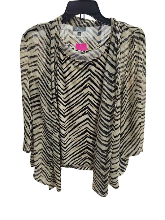 Sheer Animal Print 3/4 Slv