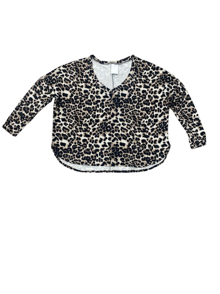 Animal Print Long-Sleeved Top