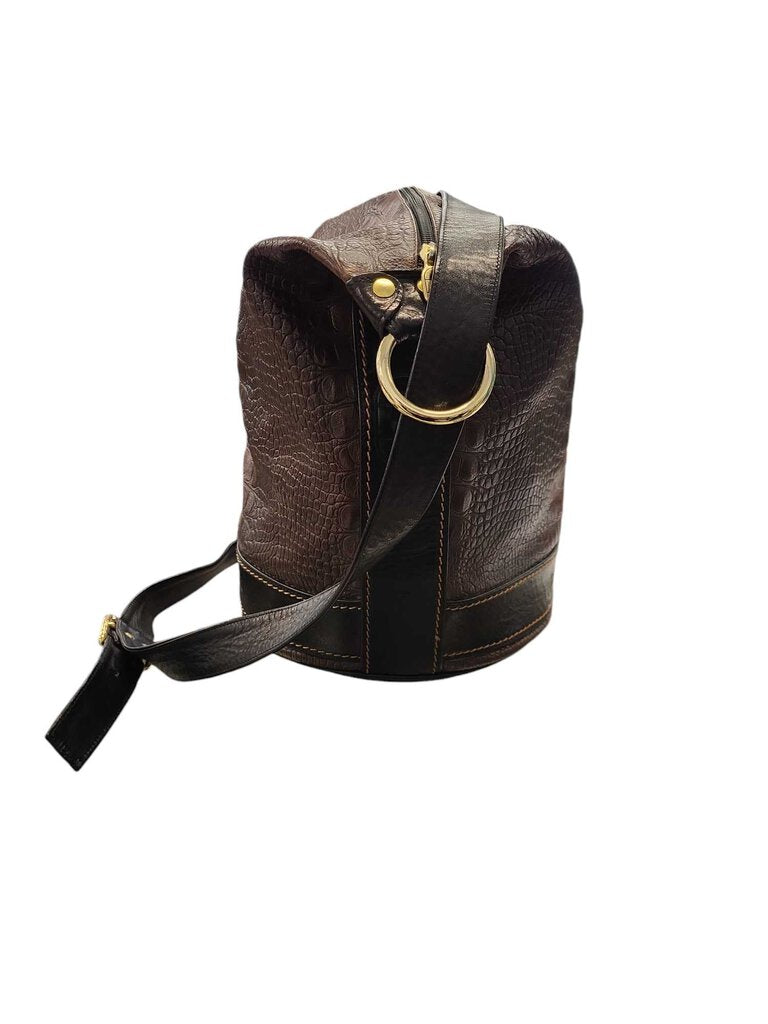 Italian Large Leather Bucket Bag