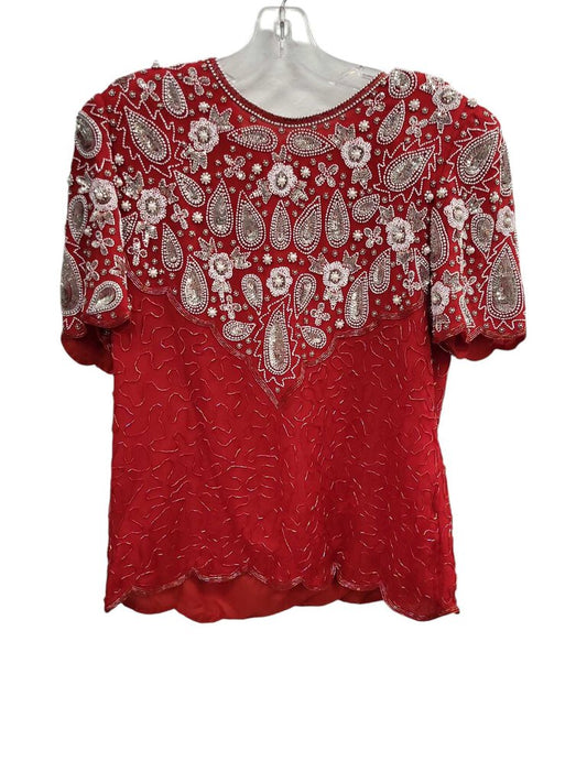 Lawrence Kazor Red Embellished Shirt