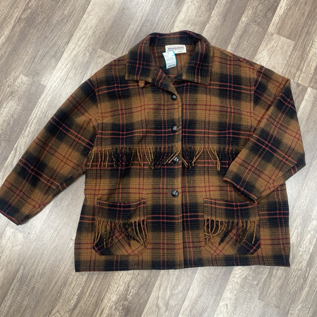 Plaid Fringe Shacket