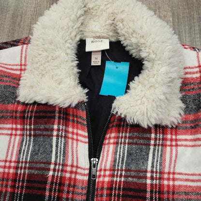 Knox Rose Sherpa Collar Plaid Jacket