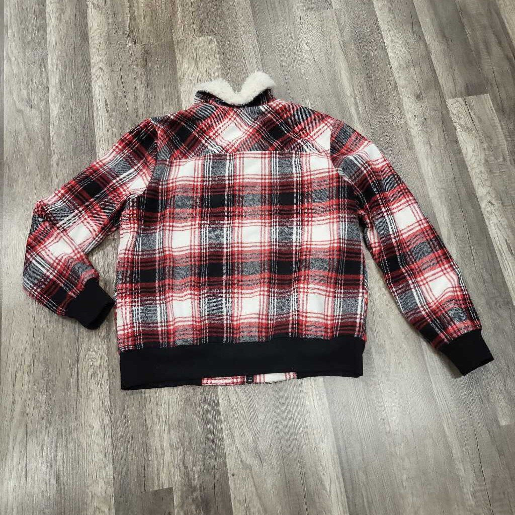 Knox Rose Sherpa Collar Plaid Jacket