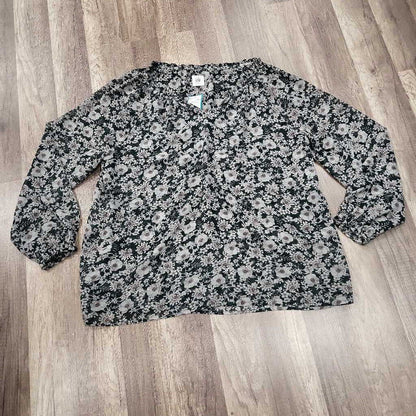 Sheer Floral LS