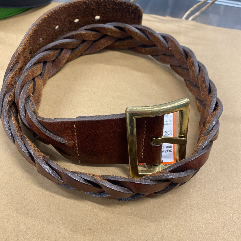 Braided Leather DKNY Belt