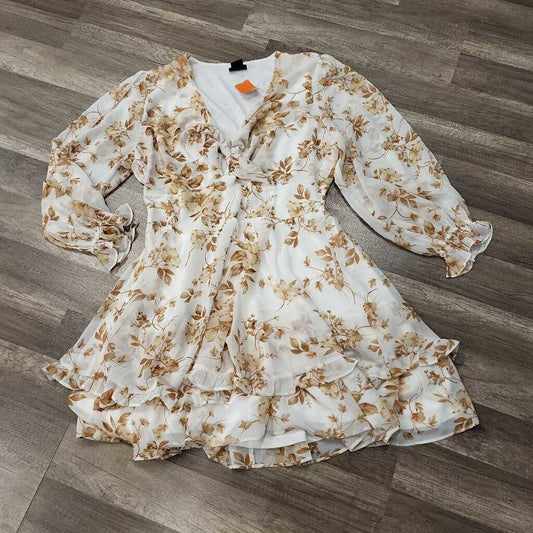 City Chic Sheer LS Floral Dress