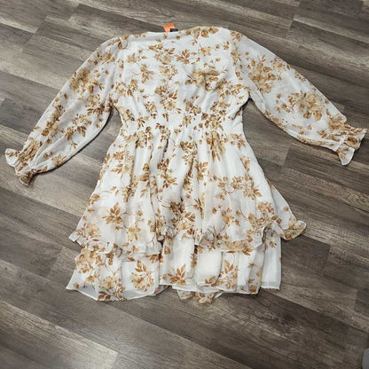 City Chic Sheer LS Floral Dress