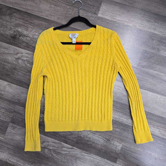 Talbots Petite Yellow Cotton Sweater