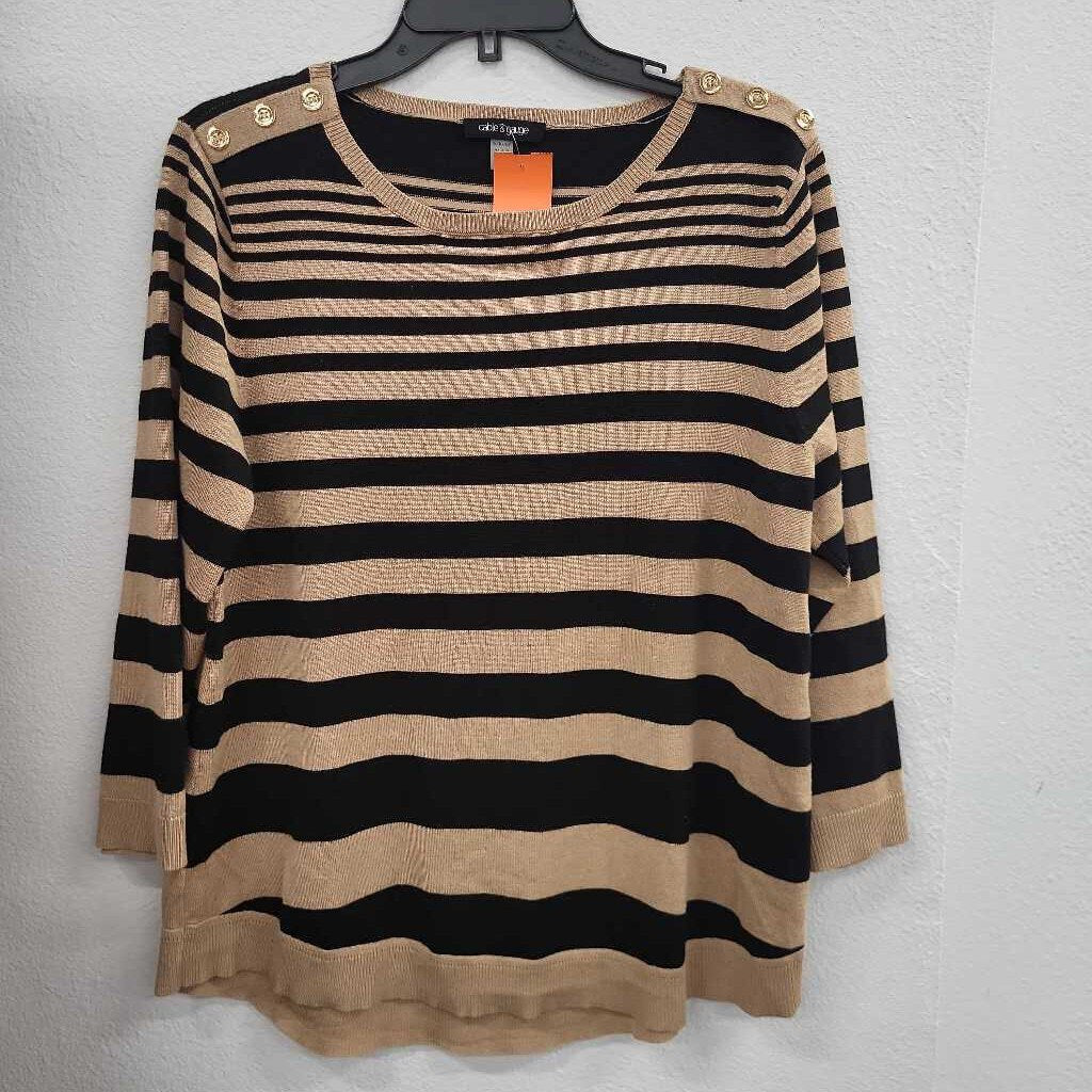 Cable & Gauge Striped Sweater