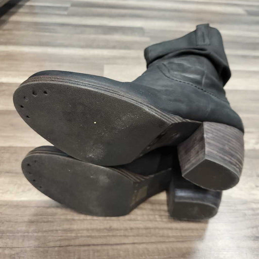 Black Leather Ankle Boots