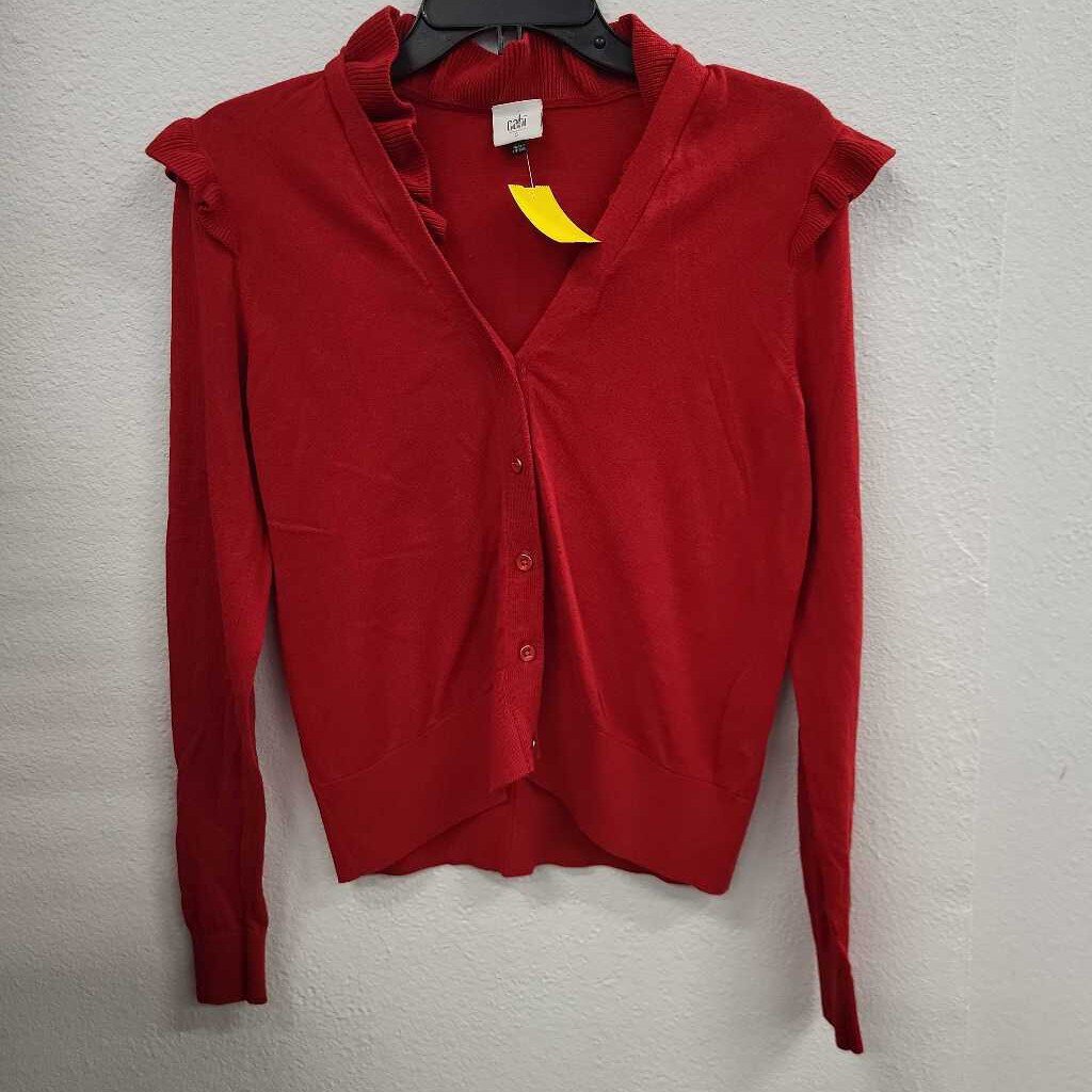 Cabi Women's Red Cardigan Sweater