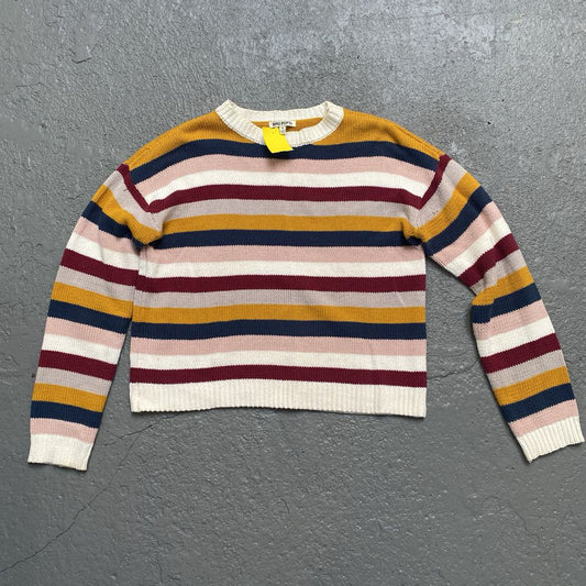 knit stripe crew