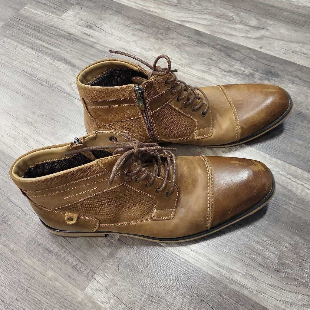 Steve Madden Men's Brown Lace-Up Boots