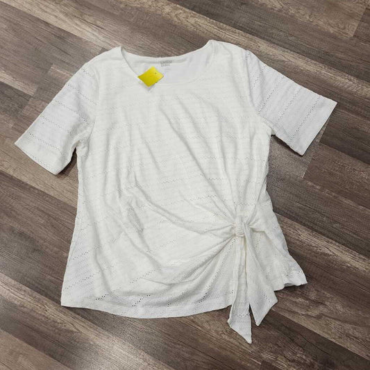 Lands End Crochet SS Side Knot Top