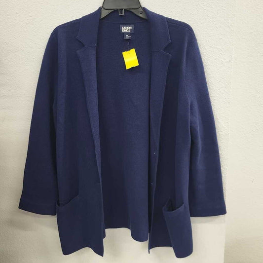 Lands End 100% Cotton Open Cardigan