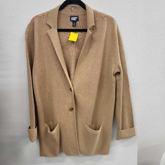 Lands End 100% Cotton Open Cardigan