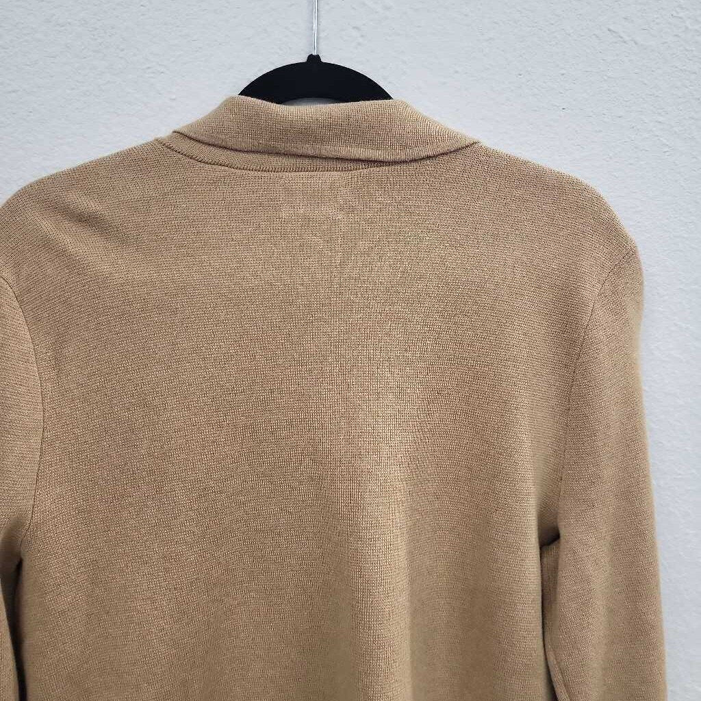 Lands End 100% Cotton Open Cardigan