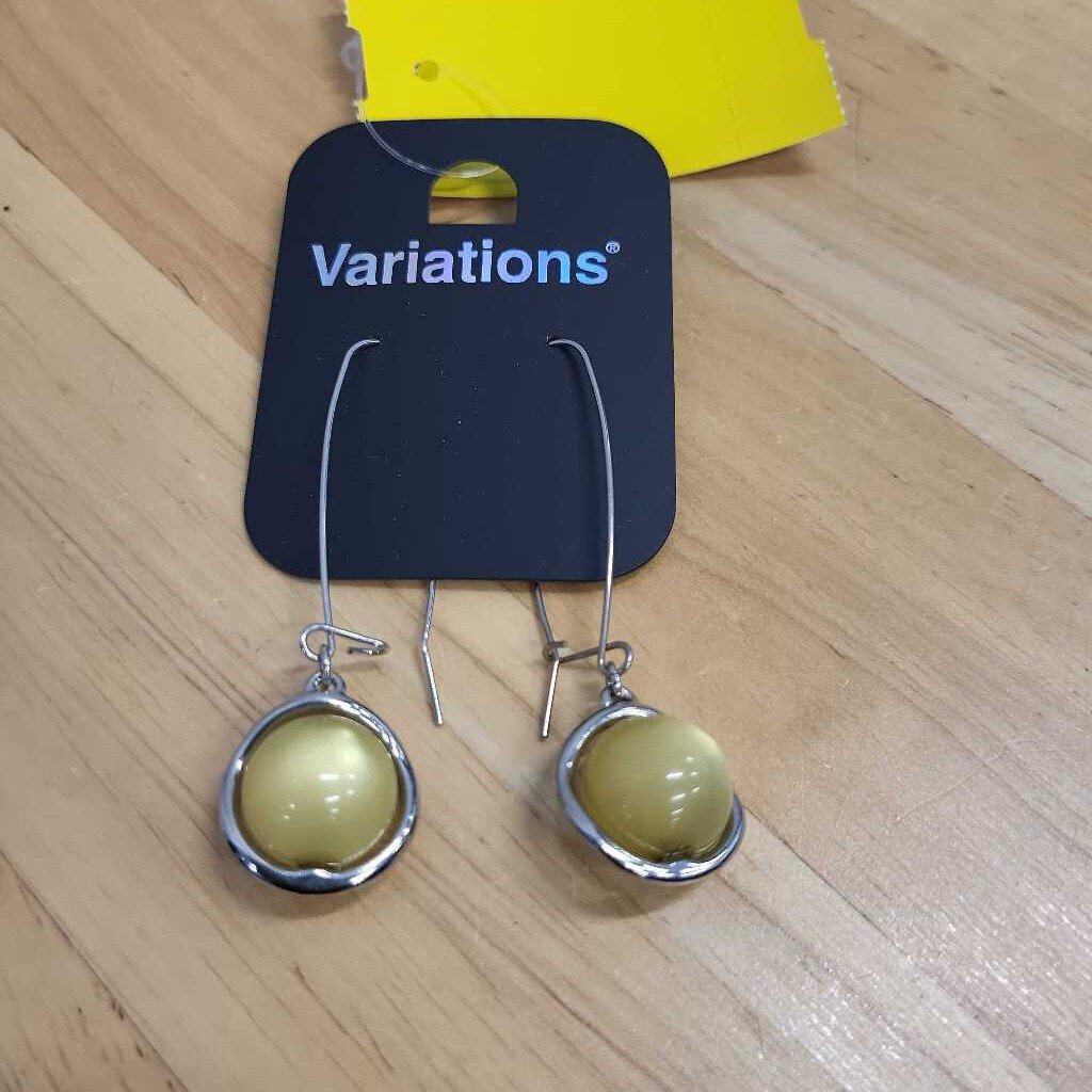 Variations Green Dangle Earrings