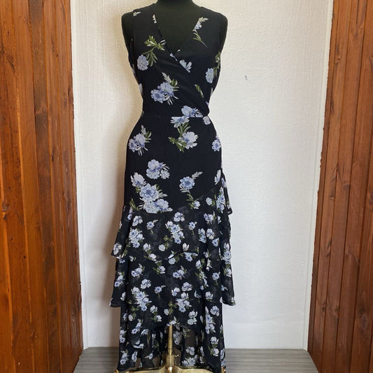 Floral Chiffon Ruffle Dress