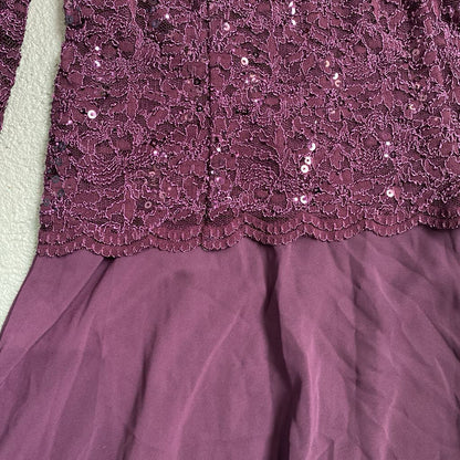 Lace/Sequin Bodice Sheer/Chiffon Skirt