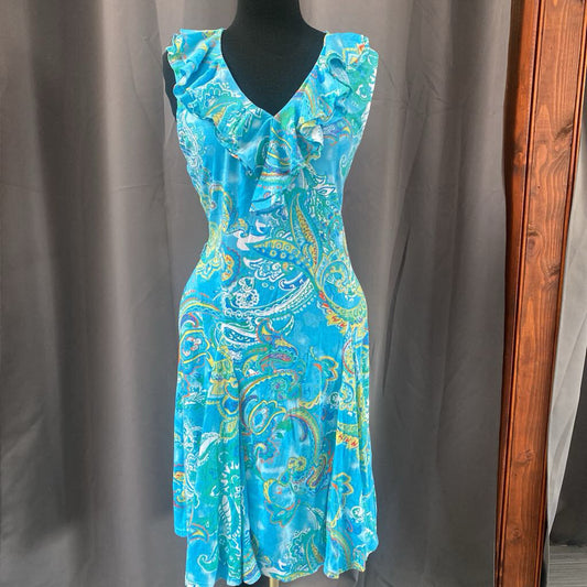 Paisley Ruffle Neck