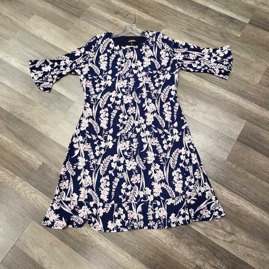 Glamour Floral Print 3/4 Slv Dress