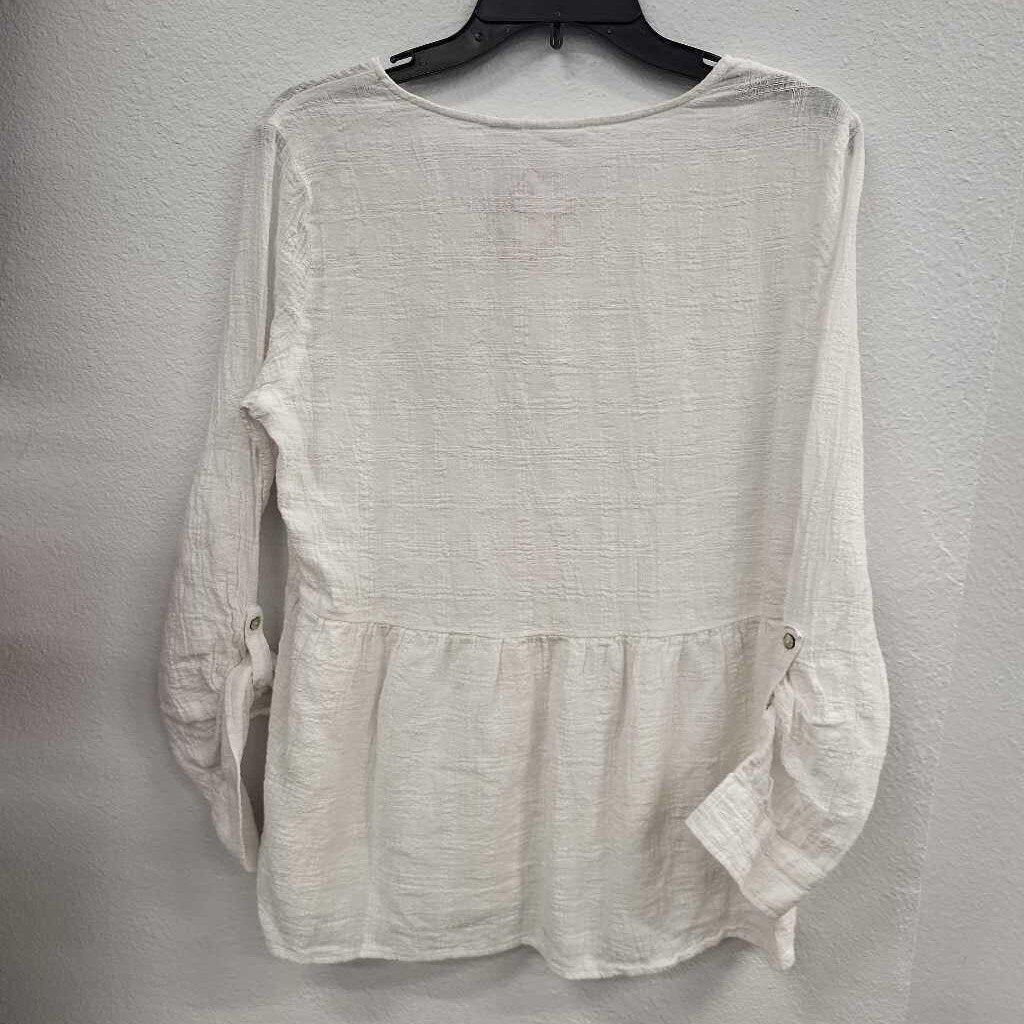 Sigrid Olsen Linen/Cotton Blend LS BU