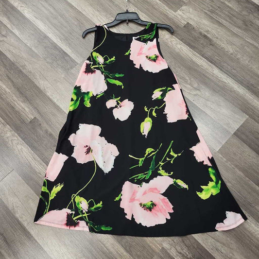 Ann Klein Floral Print SL Dress