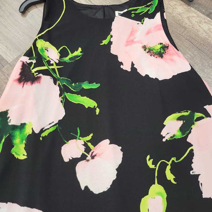 Ann Klein Floral Print SL Dress