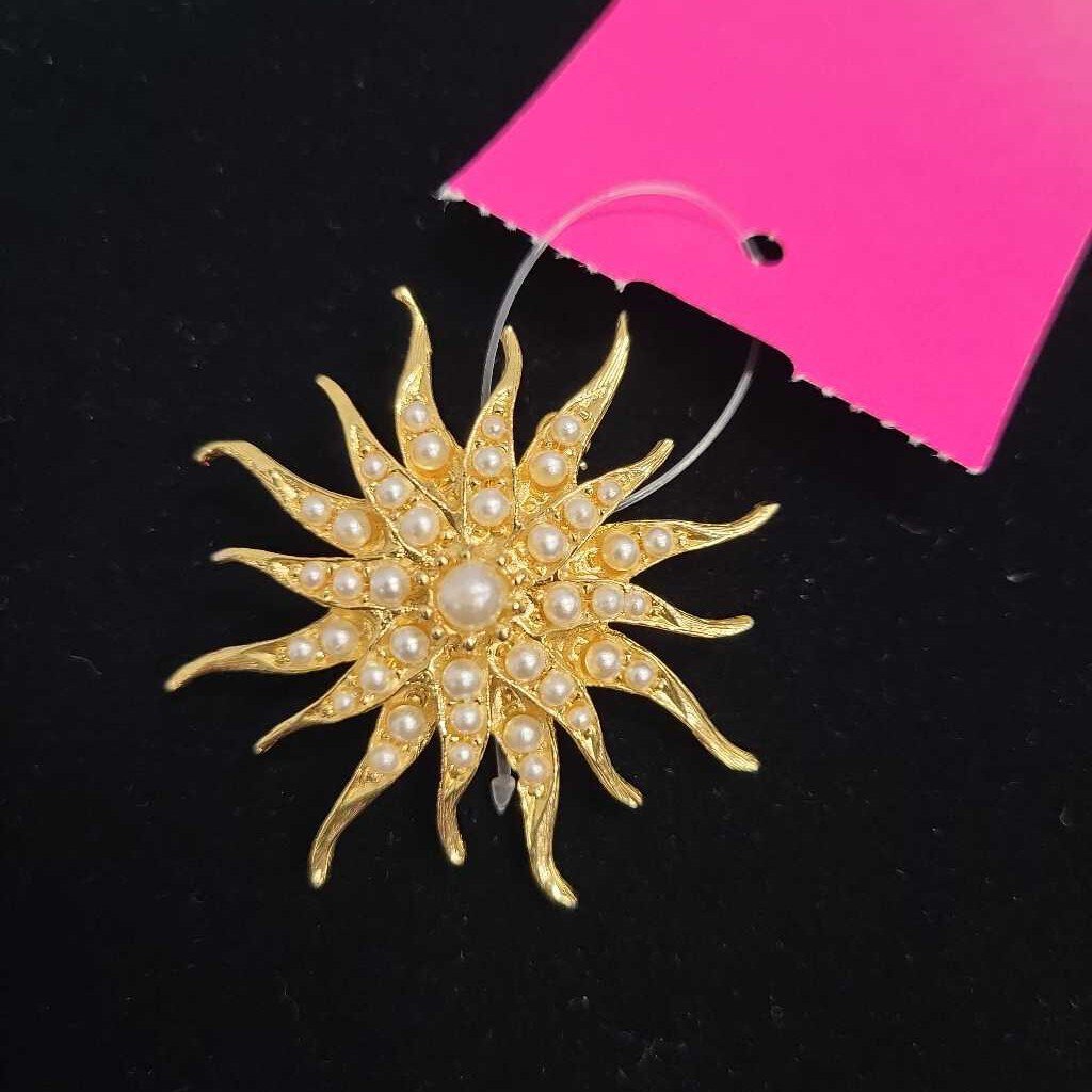 Sun & Bead Brooch