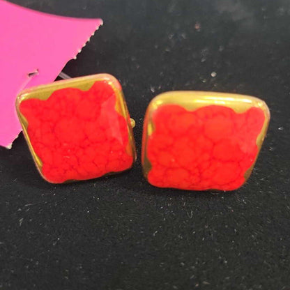 Vintage Red Screw Back Earrings