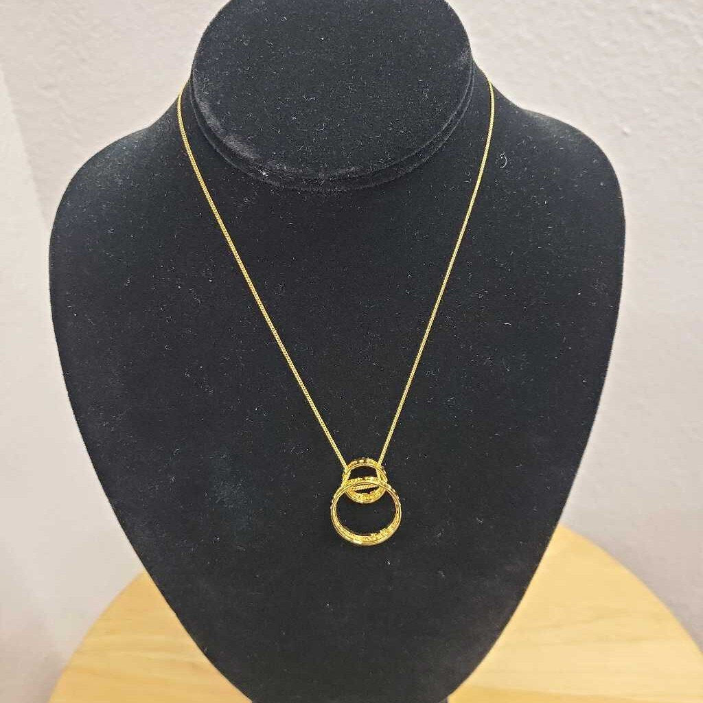 Double Ring Necklace