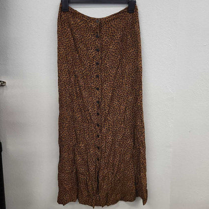 Vintage Jones NY Sport Animal Print Maxi Skirt with Front Buttons