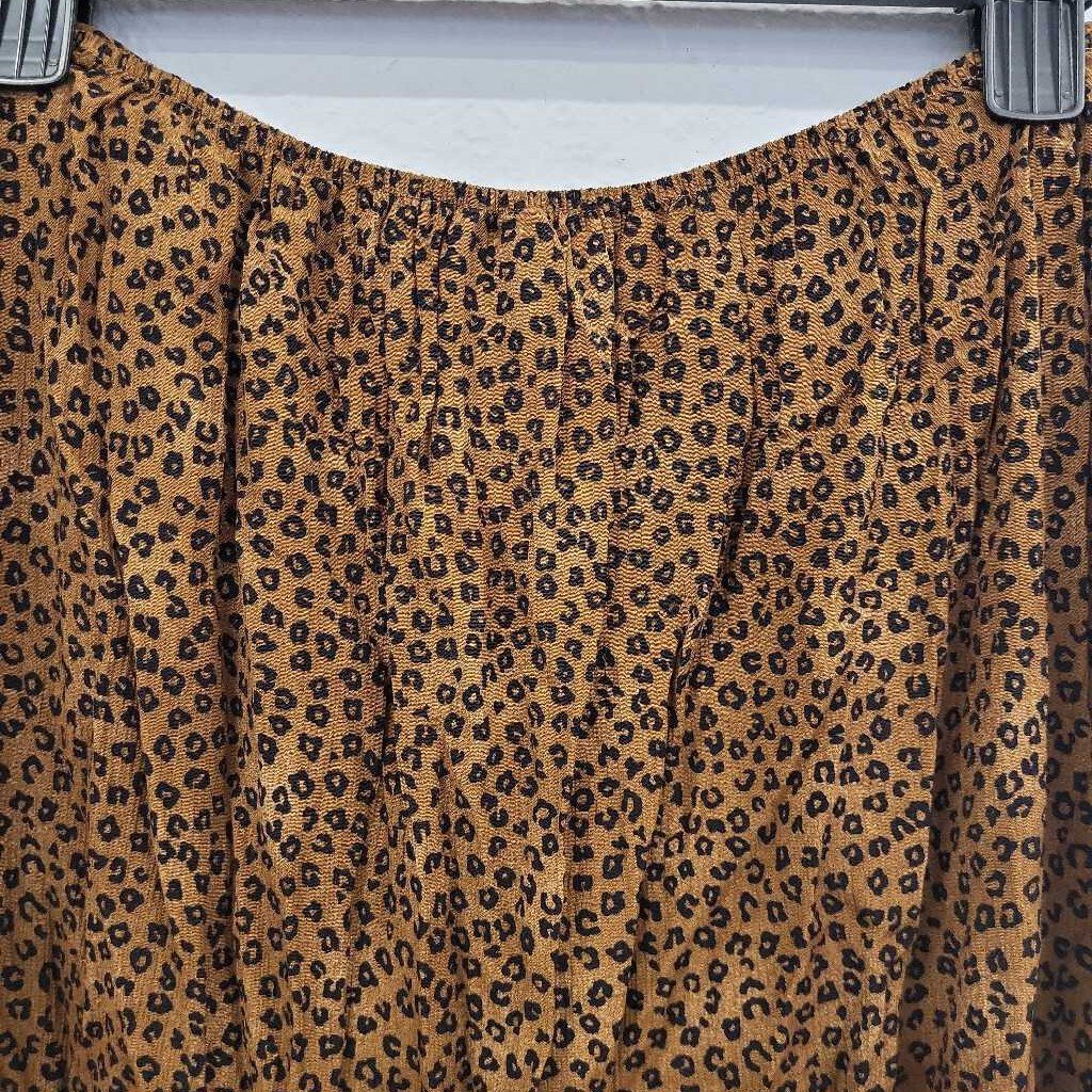 Vintage Jones NY Sport Animal Print Maxi Skirt with Front Buttons