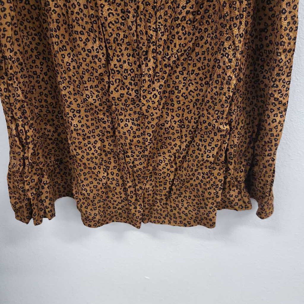 Vintage Jones NY Sport Animal Print Maxi Skirt with Front Buttons