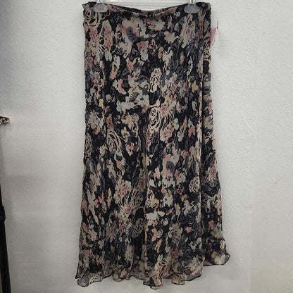 Charter Club Petite Floral Print Silk Wrap Skirt