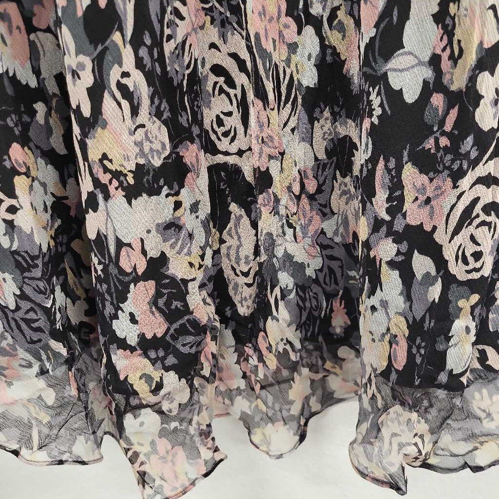 Charter Club Petite Floral Print Silk Wrap Skirt