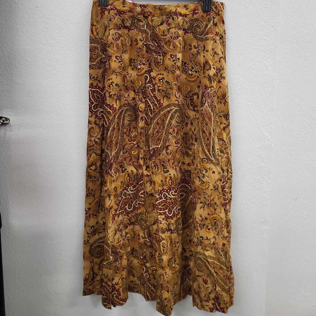 Liz Claiborne Vintage Silk Paisley Print Maxi Skirt