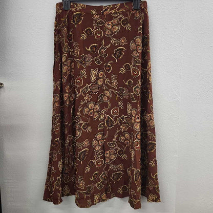 Silk Boutique Front Button Silk Maxi Skirt