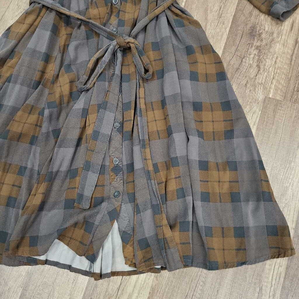 Outlander 3/4 Slv Plaid Dress