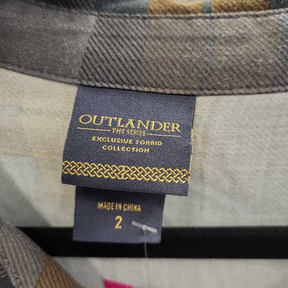 Outlander 3/4 Slv Plaid Dress
