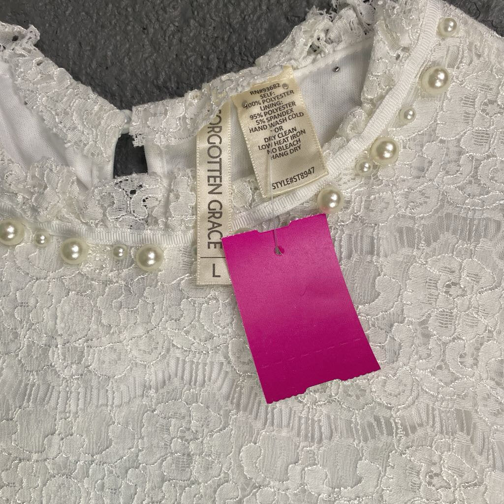 Lace Pearl Trim SS