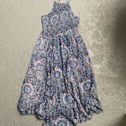 Pattern Shirred Midi